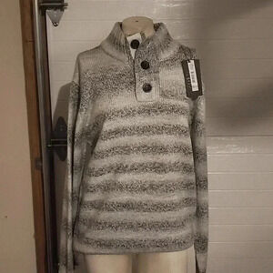 AMONGST OTHERS 1/4 BUTTON KNIT PULLOVER SWEATER SIZE L